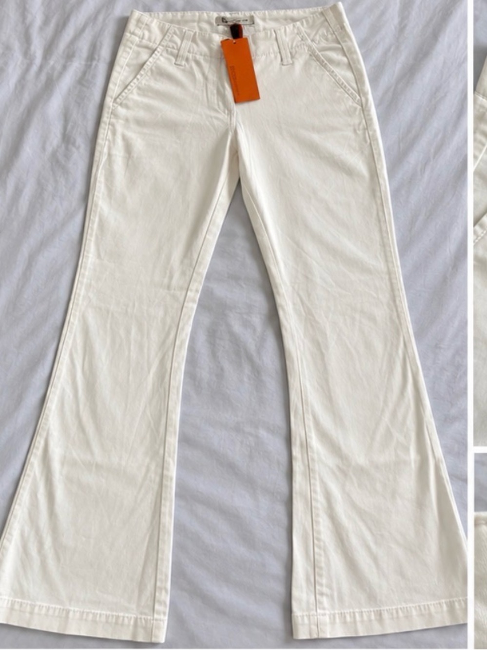 BCBGeneration Cream Flare Jeans